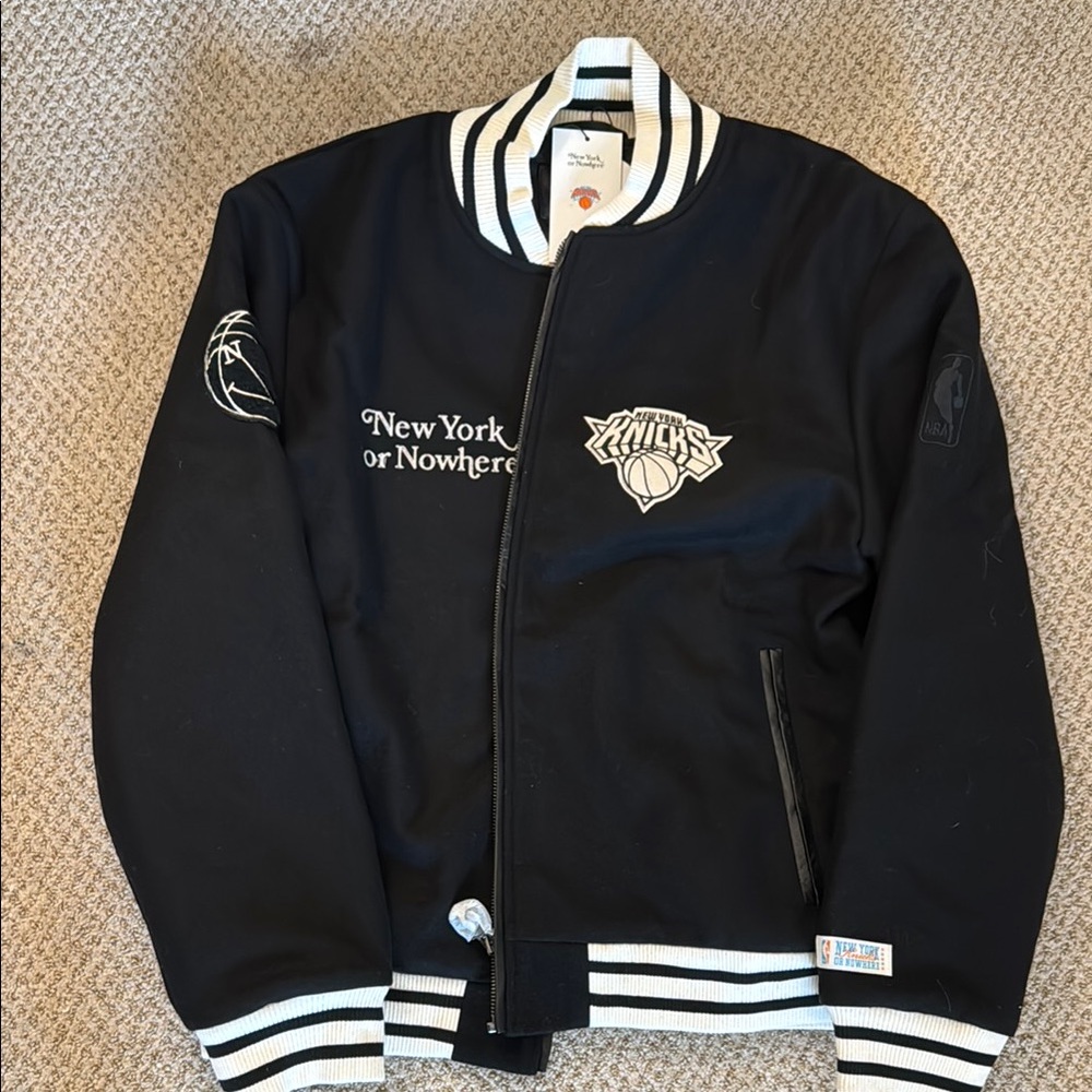 Knicks New York or Nowhere Varsity Jacket